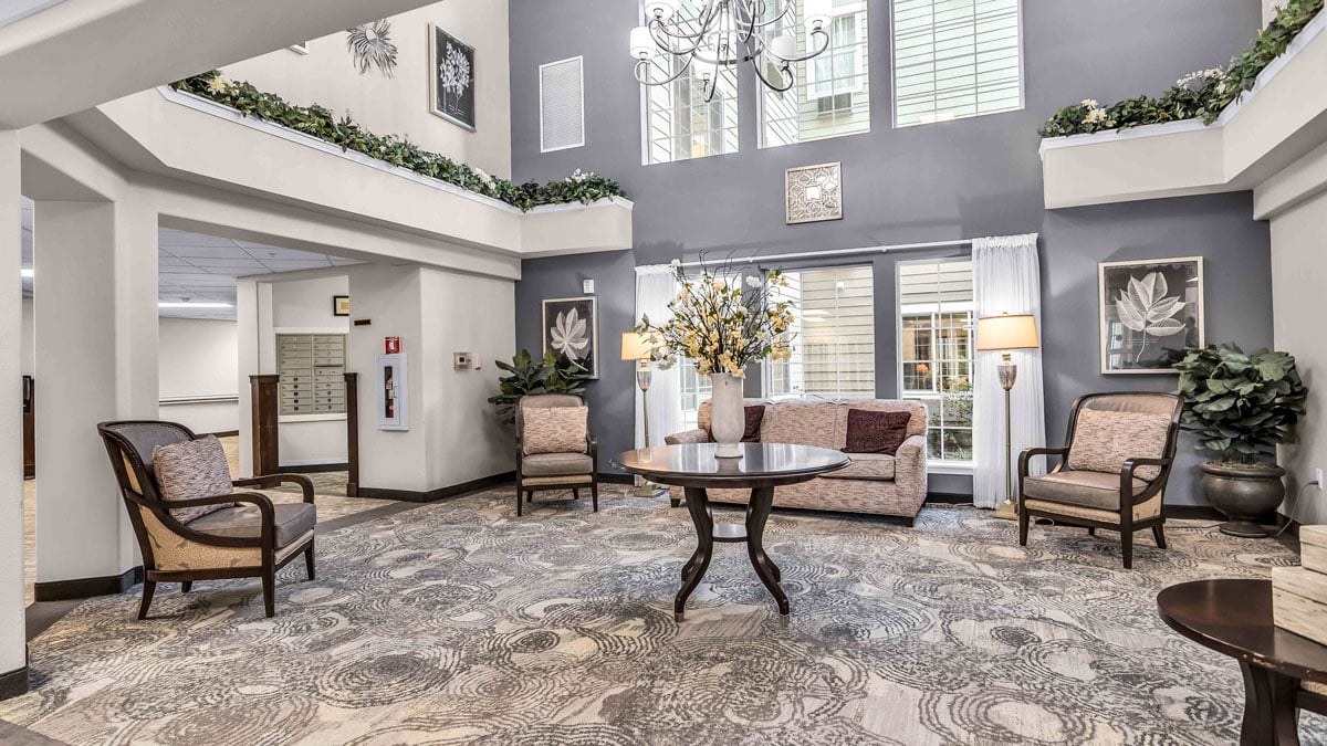 The atrium at Colonial Gardens