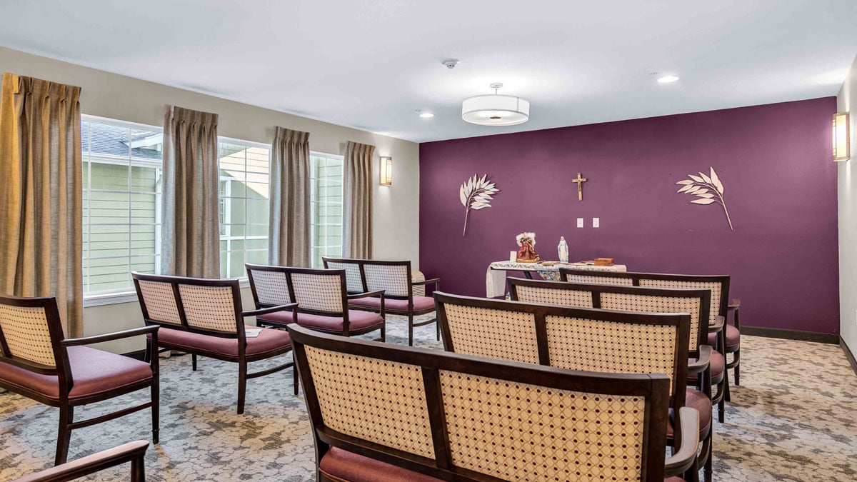 The chapel at Colonial Gardens